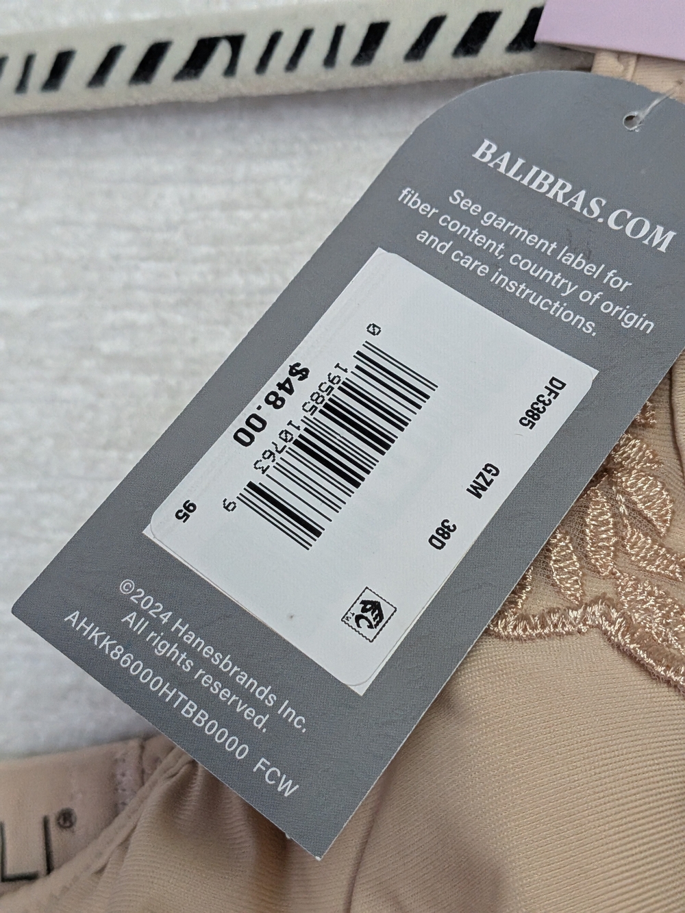 Bali Passion For Comfort Minimizer Underwire T-Shirt Bra 38D with Lace-Trim New - Picture 5 of 11